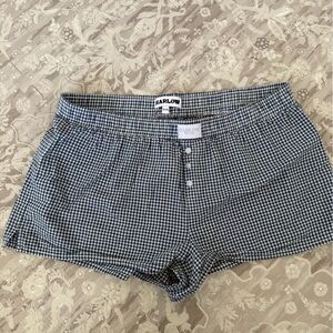 Harlow Womens Black and White Gingham Shorts